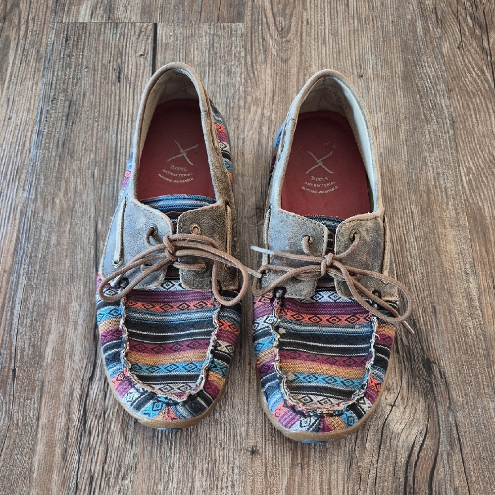 Twisted X Multicolor Patterned Women's Moccasins